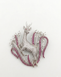 Deer Brooch (Pink)