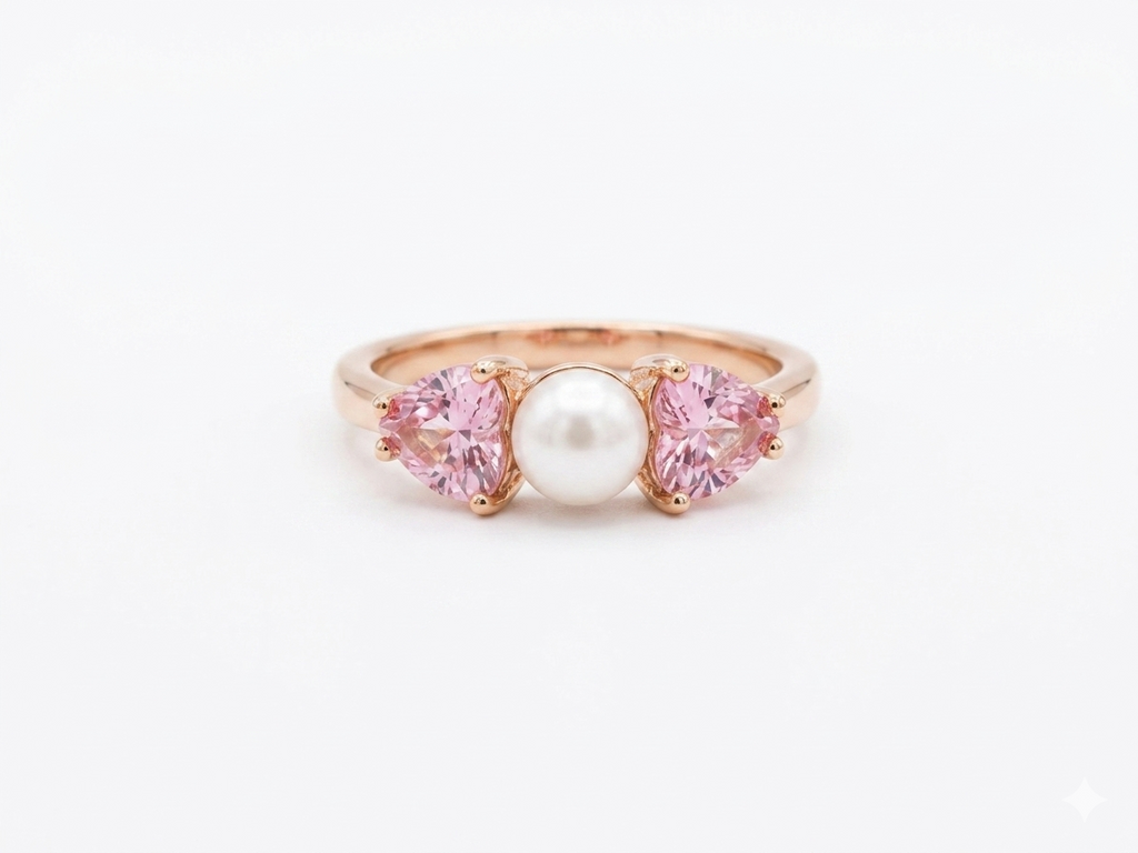 Heart & Pearl Ring