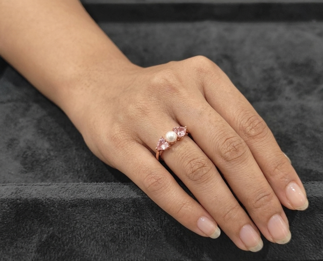 Heart & Pearl Ring